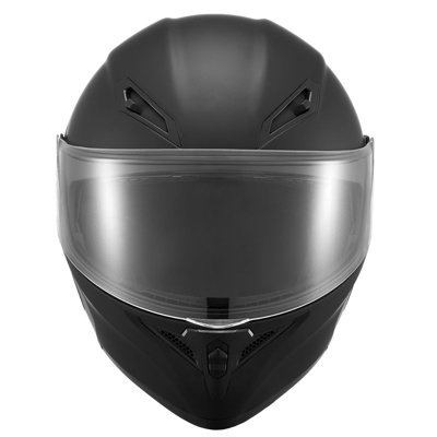 Casque de motocyclette, modulaire, casque de motocross pour adulte avec grande visière transparente, motocyclette de course confortable avec doublure détachable pour hommes et femmes, approuvé DOT (noir mat, M)
