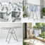 Séchoir à vêtements pliable en métal gris