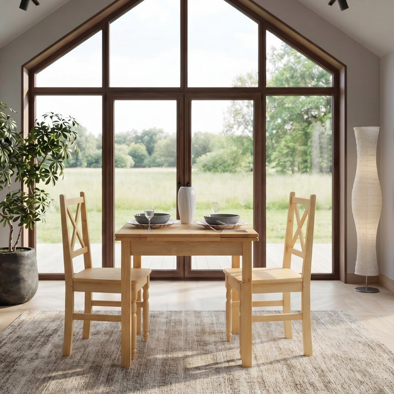 Picar Extendable Solid Wood Dining Table, Brown
