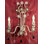 2 - Light Gold Candle Wall Light