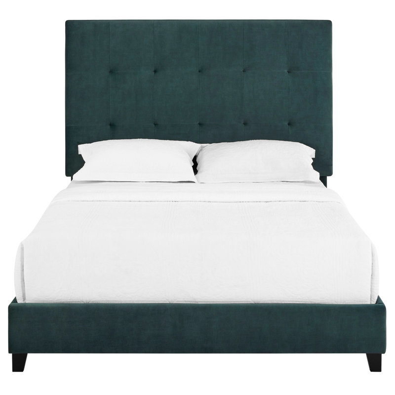 Lit tapissier pour grand lit en velours