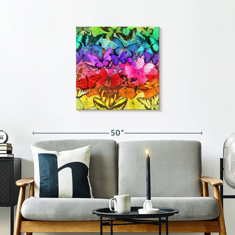 Brampt Rainbow Of Butterflies, 24" H x 24" W