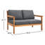 Causeuse d'extérieur en eucalyptus Lanie-2108012936