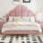 Queen Size Upholstered Bed Frame with LED Lights,Modern Velvet Platform Bed with Tufted Headboard-381257353