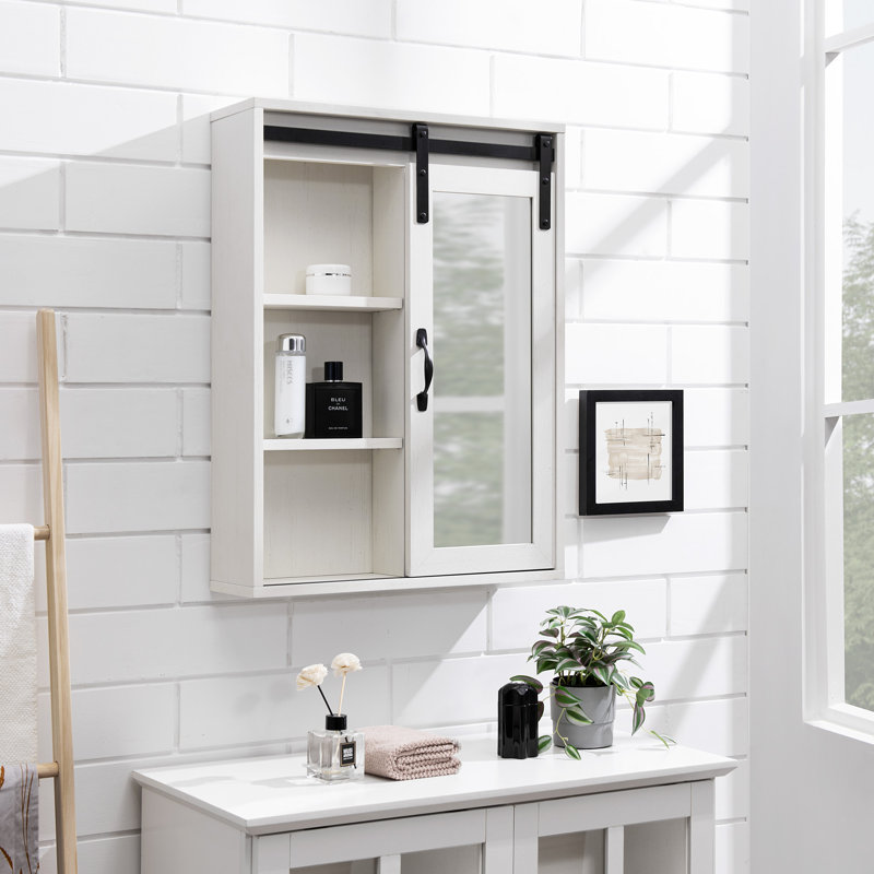 Jalia Bathroom Cabinet, Brushed White