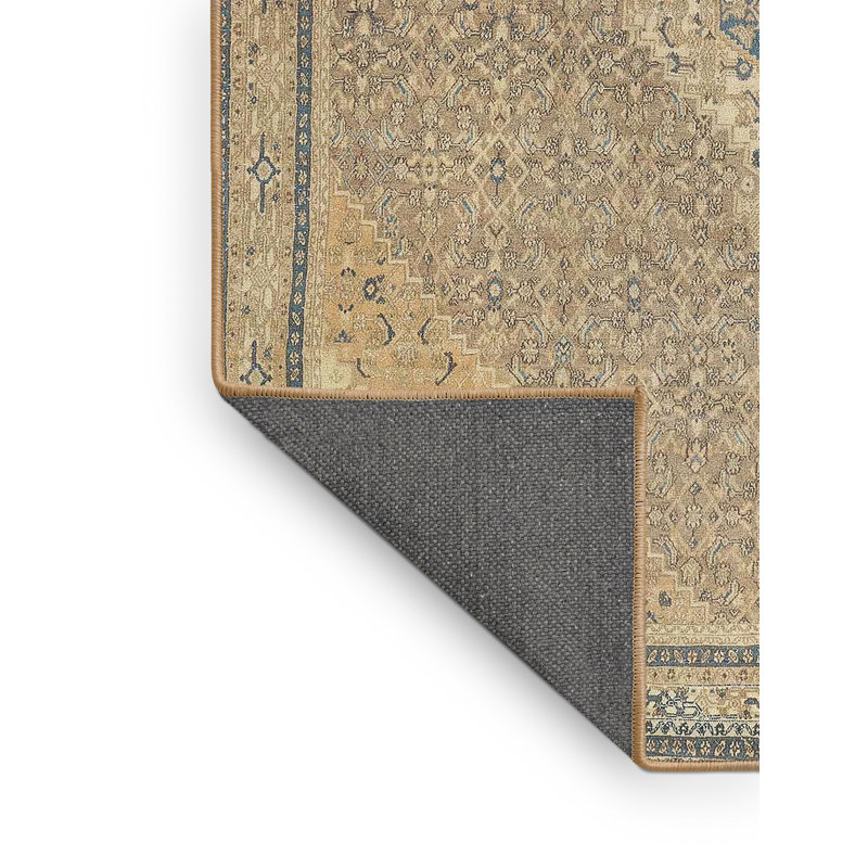Tapis beige/gris traditionnel Merricks, Rectangle 5 pi x 7 pi