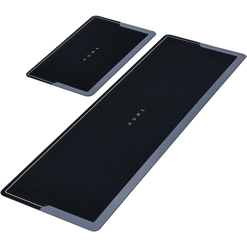 Ringolds Synthetic Kitchen Mat, Black