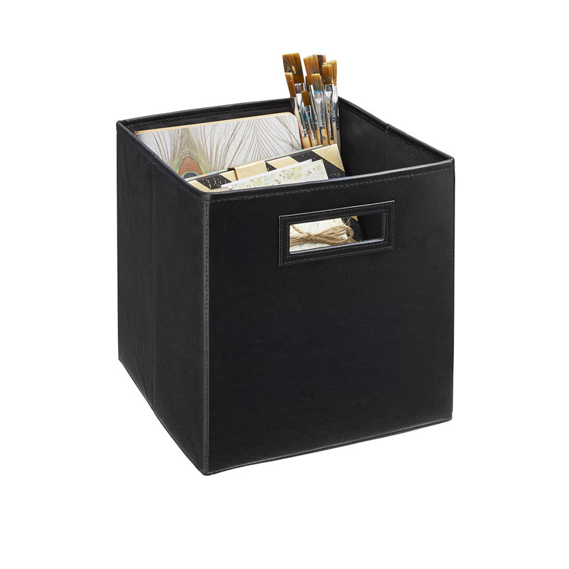 Bac de rangement en tissu 11 ", Noir