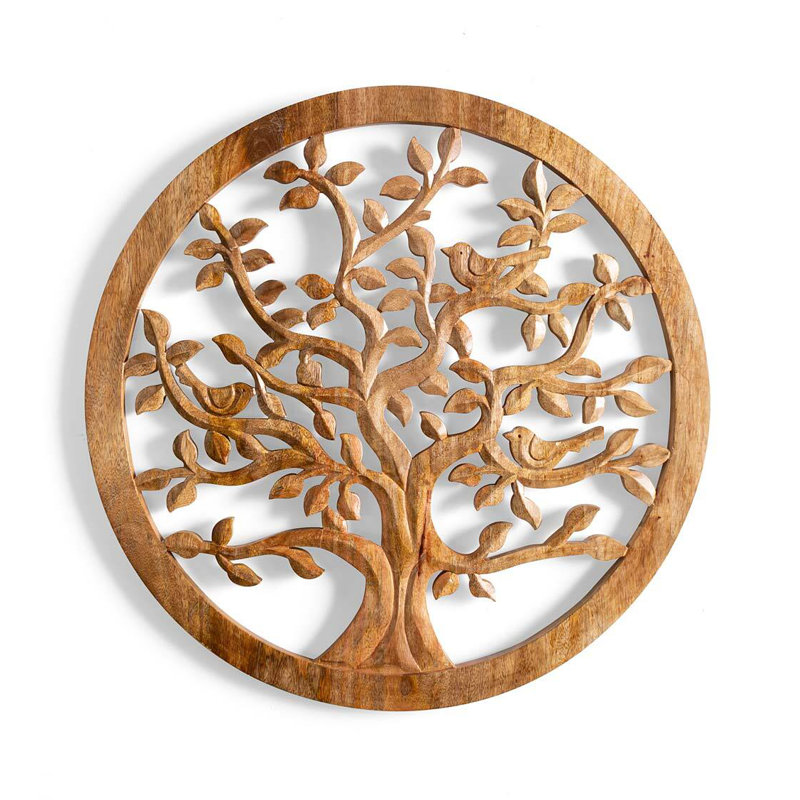 Wooden Carved Tree Of Life Wall Art