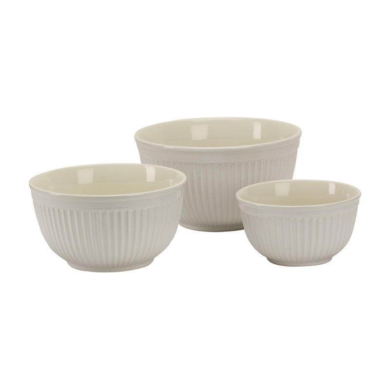 Simsbury Mixing Bowls (Set of 3), White