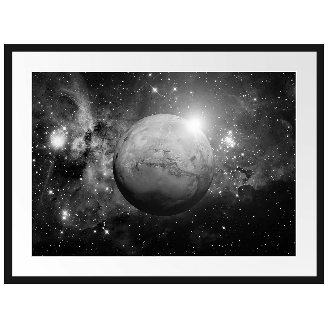 Gerahmtes Poster Planet Mars im Universum