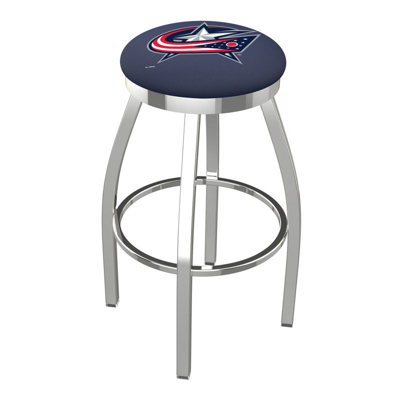 NHL Swivel Extra Tall Stool, Columbus Blue Jackets, Chrome, "Counter Stool (25" Seat Height)"