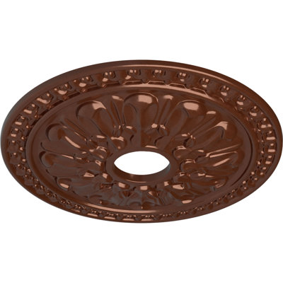 Endurathane Richmond Ceiling Medallion, 18"OD x 1 3/8"P (Fits Canopies up to 2 5/8"), Hand-Painted Brass Finish