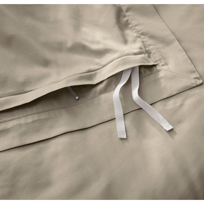 Signature Hemmed Duvet Set, Queen Duvet Cover + 2 Standard Shams, Oak