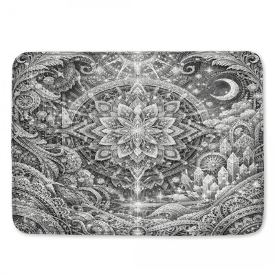 Tapis de bain complexe à motif mandala