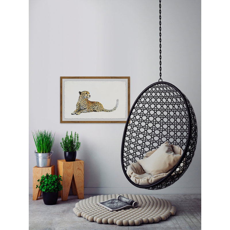 «Sitting Cheetah», reproduction encadrée, H 8 po x l 12 po x P 1,5 po