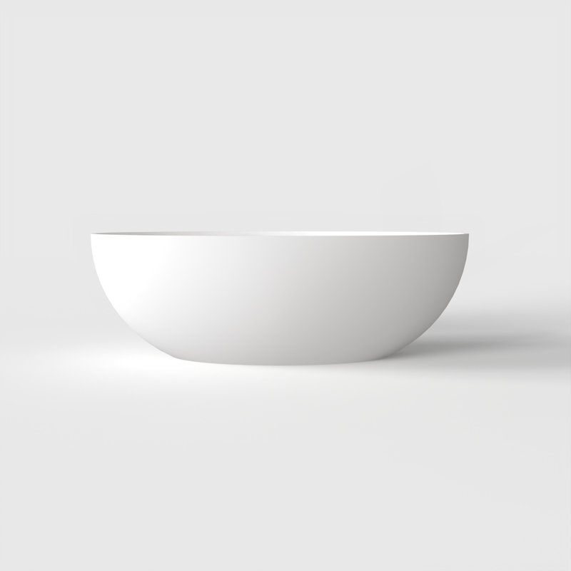 67 Inch Freestanding Solid Surface Soaking Bathtub For Bathroom