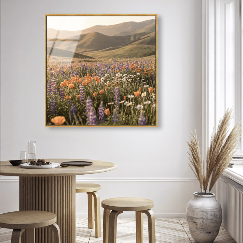 Lavender Hill Print by Oliver Gal, 41"H x 41"W, Gold Floater Frame