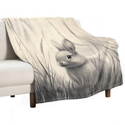 Jeté en forme de flanelle Bunny