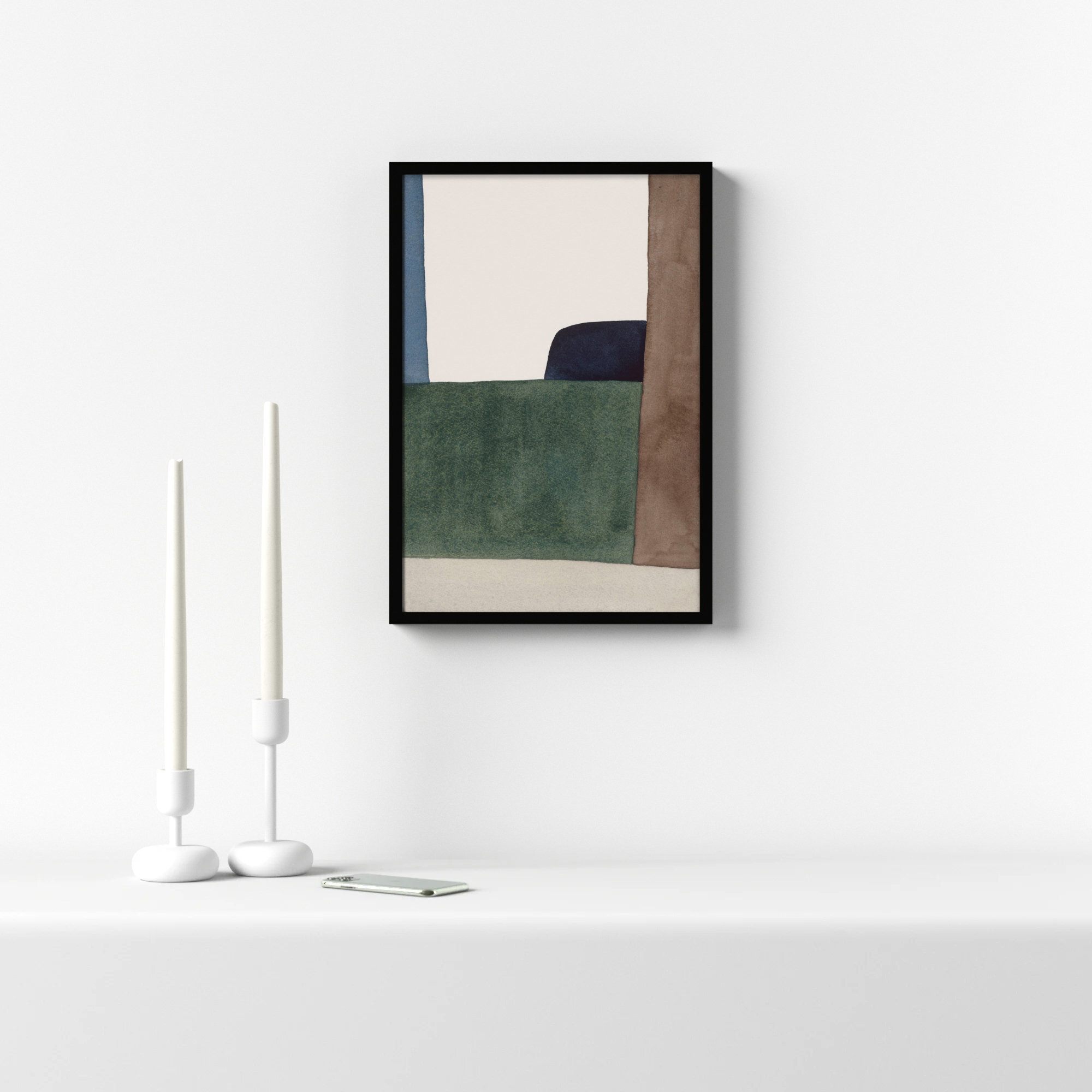 Distant Forest by Julia Balfour, 14" W x 20" H, Black