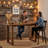 Farmhouse 63" Solid Wood Bar Table, Rectangular Counter Height Table with Open U-Shape Legs