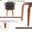 Chaise d'appoint rembourrée pivotante (ensemble de 2)