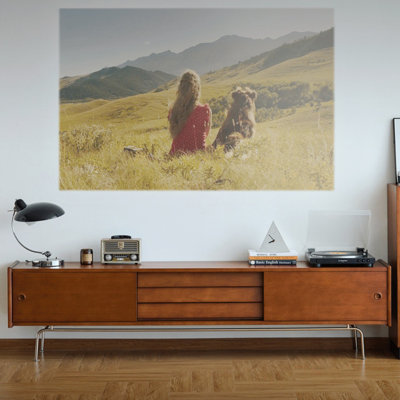 Console de télévision en bois rétro