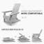 Chaise Adirondack pliante, chaise Adirondack de patio toutes saisons à dossier haut -64858597