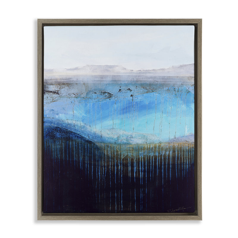 «Intense Abstract Landscape Floater Canvas» par Ruth Fromstein, Cadre flottant orme Montalcino, H 31 po x l 25 po