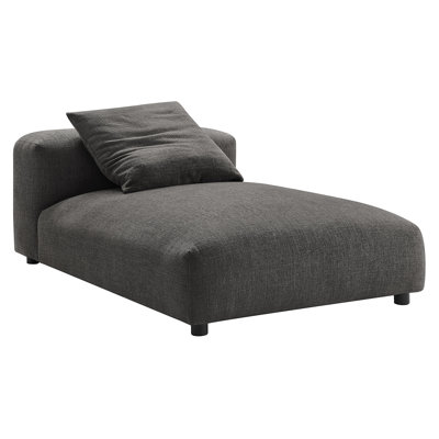 Chaise longue modulaire rembourrée en tissu Solace