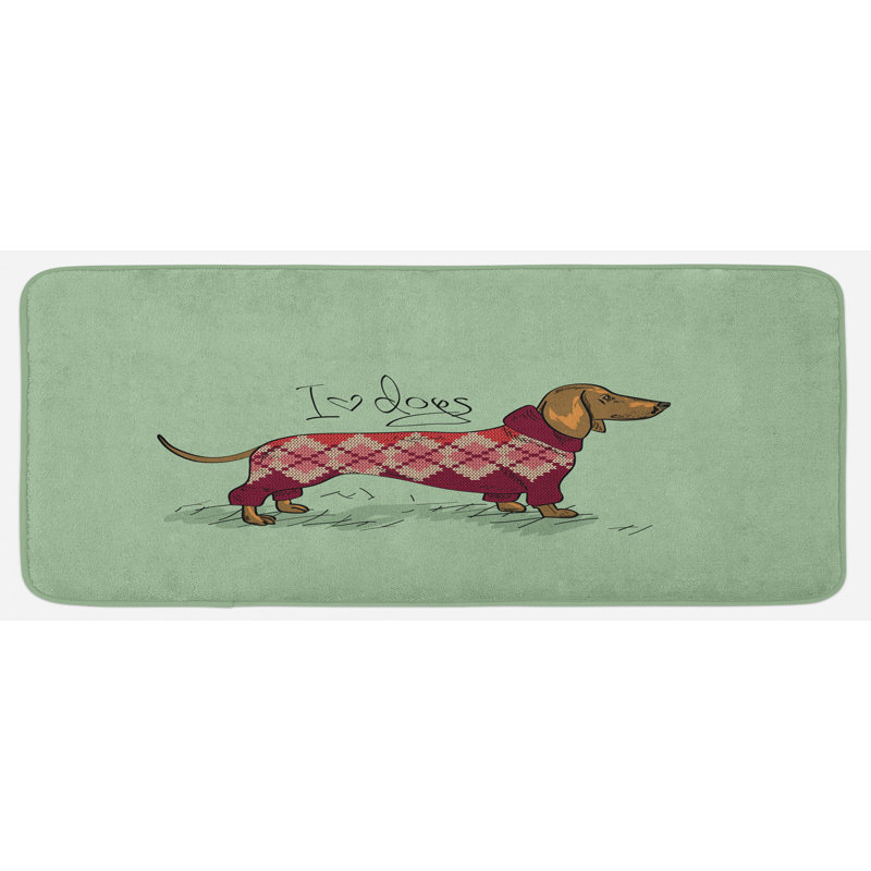 Tapis de cuisine teckel