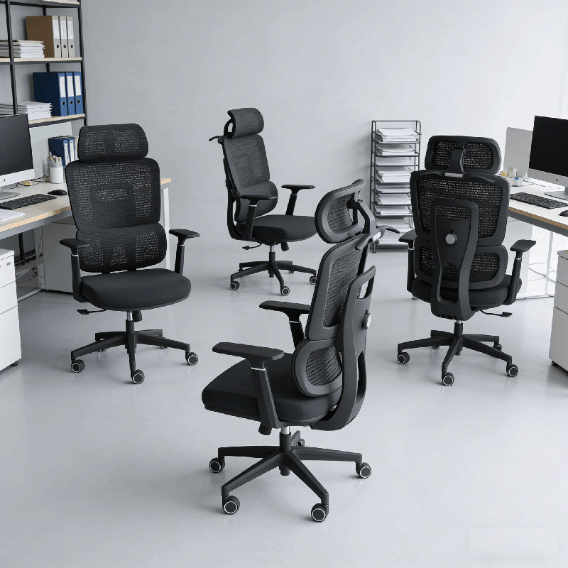 Chaise de bureau ergonomique (noire)