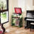 Acrylic Record Player Table with Storage Shelf, Clear Side Table Nightstand-474668731-530379834