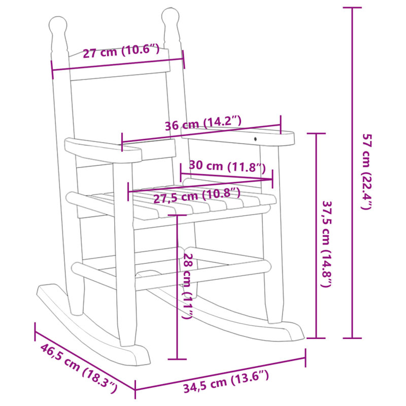 Solid Wood Rocking Chair