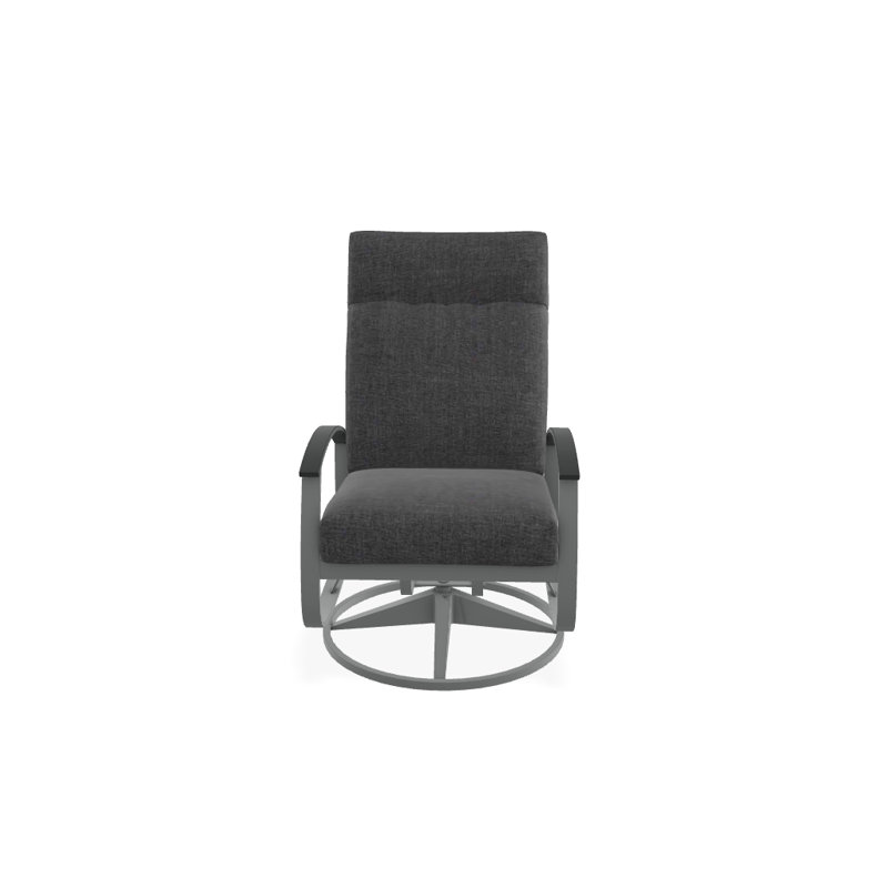 Chaise berçante pivotante réglable avec coussins Askar, Tissage uni ardoise coulée Sunbrella®, Graphite classique P30