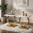 Frede O-Shaped 2-Piece End Table Set With Trestle Base