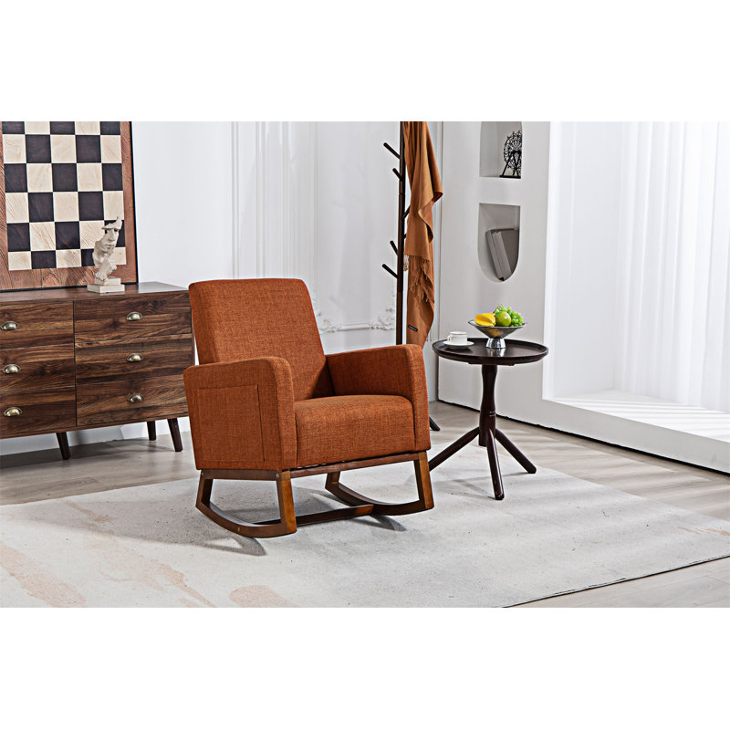 Fauteuil d'appoint rembourré, Lin brun