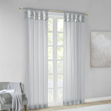 Lester Polyester Twisted Tab Voile Sheer Window Pair