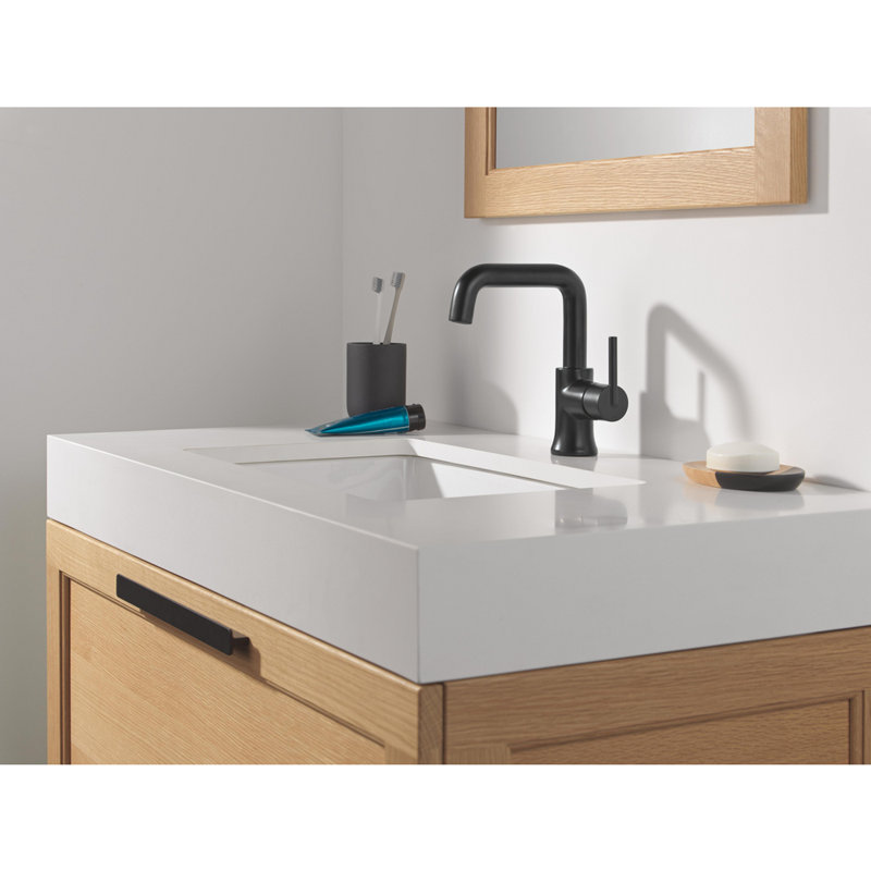Single Handle Bathroom Faucet, Matte Black