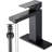 Matte Black Bathroom Faucet, Stainless Steel, Corrosion , With And Drain For Redesign Modern Black, Assembly Upgrade-121629160