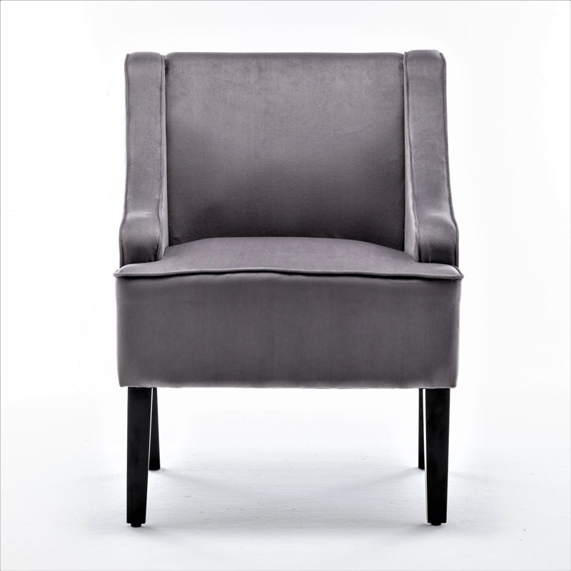 Gartenbush Upholstered Armchair, Gray Microfiber/Microsuede