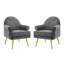 Ensemble de 2 fauteuils en velours Revive Performance-300750734
