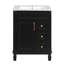 Meuble-lavabo avec lavabo en céramique, 2 tiroirs et tablette réglable-129595734