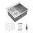 25"X22" Stainless Steel Drop-In Laundry Utility Sink - 16 Gauge, 12 Inch Deep Single Bowl Topmount Basin | Gift Idea
