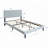 Button-Tufted Linen Upholstered Bed