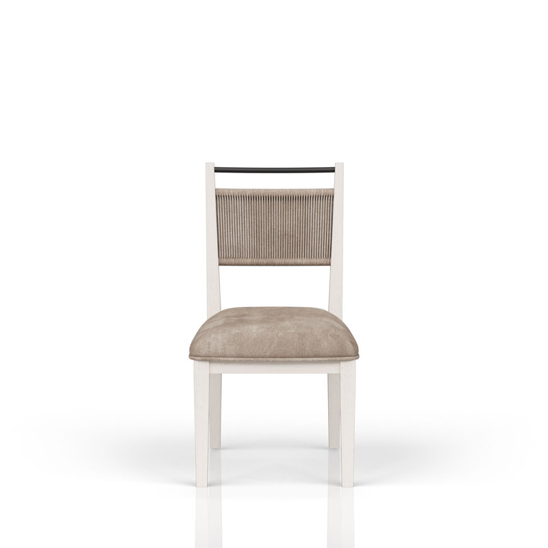 Chaise confortable à dossier en corde avec tissu en polyester élégant pour la détente