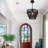 1-Light Hanging Chandelier with 3-Tier Rattan Woven Shade-417830175-417830144