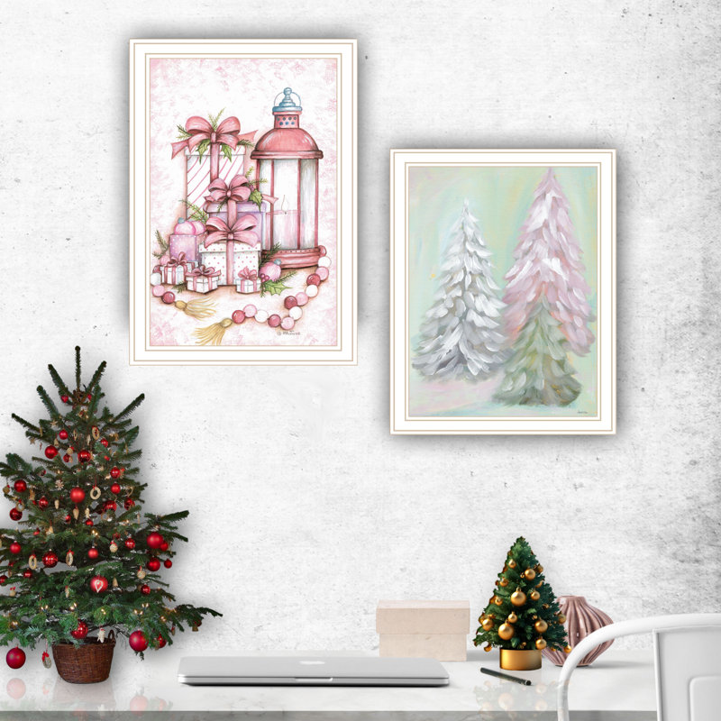Framed Wall Art Print for Home Decor, White