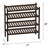 Shoe Rack 4-Tier Organizer-Stackable Storage Shelf With Multi-Function Combinations-Free Standing Bamboo Shoe Racks(Brown, 4-Tier)