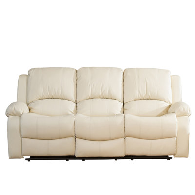 Manervia 3 Seater Faux Leather Reclining Sofa